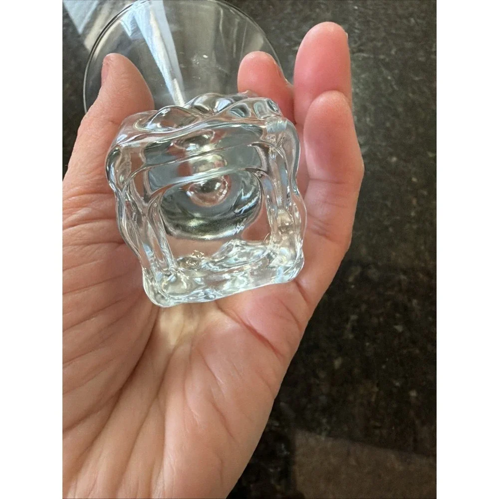 DISARONNO~Cocktail/Martini Melting Ice Cube Base Vintage‎ Barware Glass